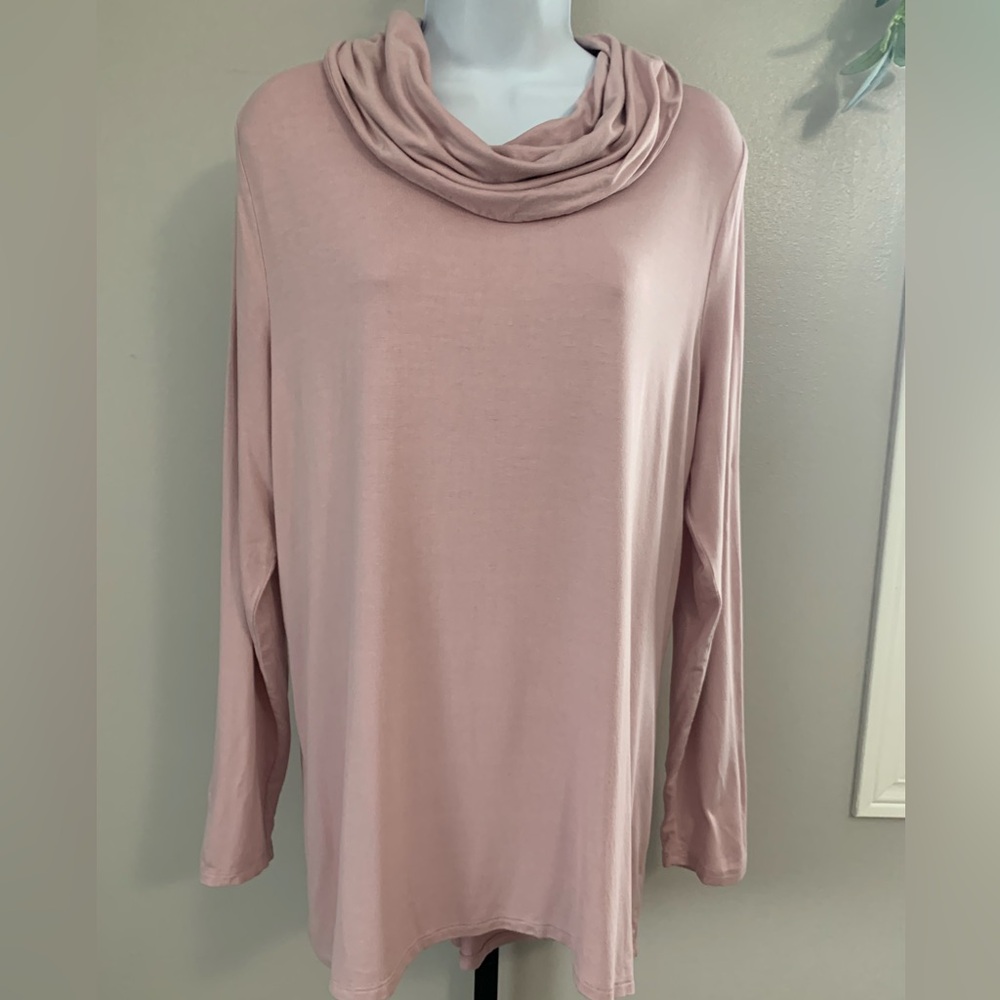 Est 1946 by Cato Elegant Dusty Rose Cowl Neck Top